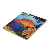 Vermilion Zee Bass Miniatus Grouper Tile Tegeltje (Zijkant)