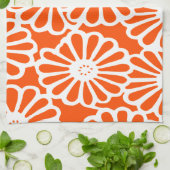 Vermiljoen Asian Moods Floral Theedoek (Gevouwen)