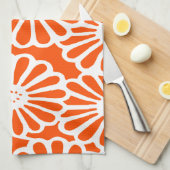 Vermiljoen Asian Moods Floral Theedoek (Quarter Fold)