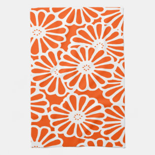 Vermiljoen Asian Moods Floral Theedoek