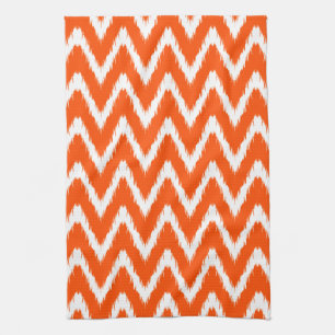 Vermiljoen Asian Moods Ikat Chevrons Theedoek