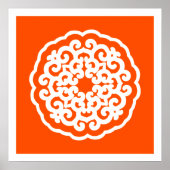 Vermiljoen Asian Moods Mandalla Poster (Voorkant)