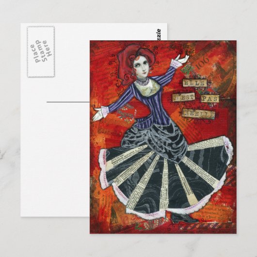 Vermiljoen Briefkaart (Voorkant / Achterkant)