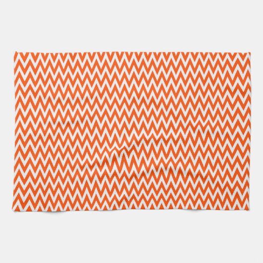 Vermiljoen Elegant Chevron Design Theedoek (Horizontaal)