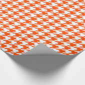 Vermiljoen Elegant Houndstooth in Emporiomoffa Cadeaupapier (Hoek)