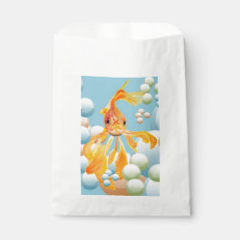 Vermiljoen goudvis in puistwater bedankzakje