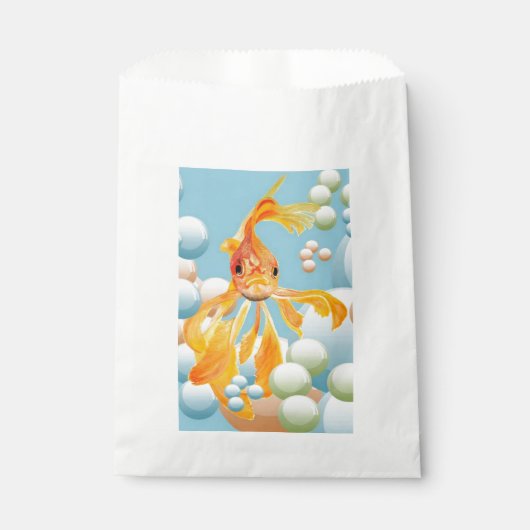 Vermiljoen goudvis in puistwater bedankzakje (Voorkant)