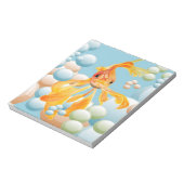 Vermiljoen goudvis in puistwater notitieblok (Linkerzijde)