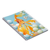 Vermiljoen goudvis in puistwater notitieboek (Rechterzijde)