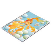 Vermiljoen goudvis in puistwater notitieboek (Linkerzijde)