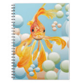 Vermiljoen goudvis in puistwater notitieboek (Voorkant)
