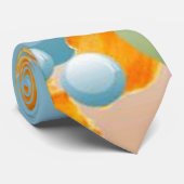 Vermiljoen goudvis in puistwater stropdas (Opgerold)