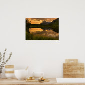 Vermiljoen Lakes Sunset Poster (Keuken)