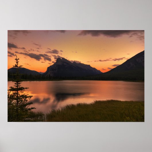 Vermiljoen Lakes Sunset Poster (Voorkant)