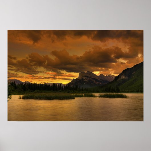Vermiljoen Lakes Sunset Poster (Voorkant)