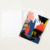 Vermiljoen zwarte en zeemacht - Abstracte Waterver Planner (Display)