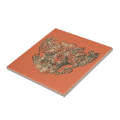 Vermillion – Angels – Coat of arms Emblem baroque Tegeltje (Zijkant)