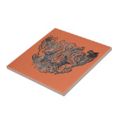 Vermillion – Angels – Coat of arms Emblem baroque Tegeltje (Zijkant)