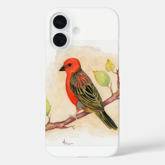 Vermillion Bird Finch Case-Mate iPhone Case (Achterkant)