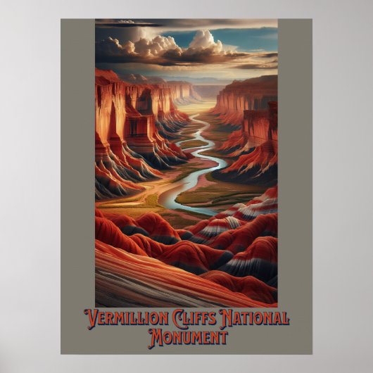 Vermillion Cliffs Nationaal Monument Poster (Voorkant)