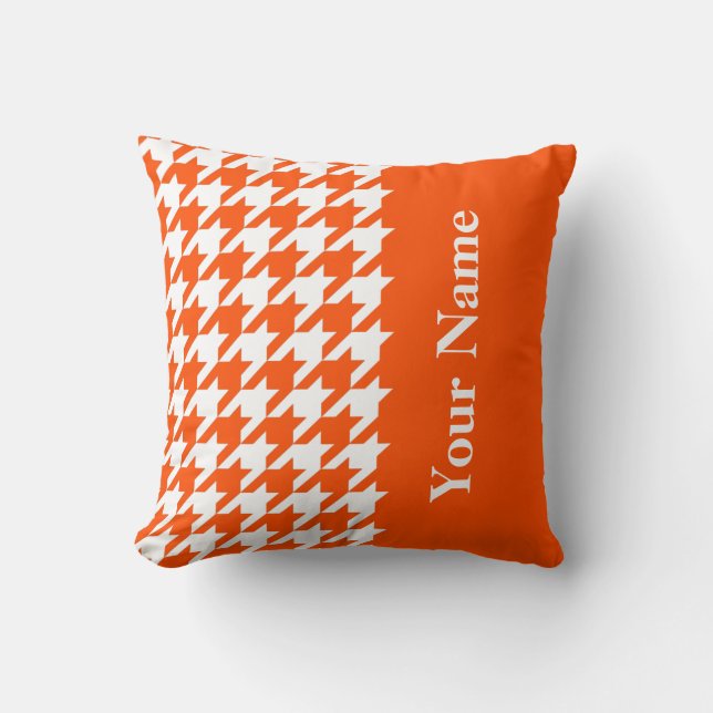 Vermillion Elegante Hondstand met naam Kussen (Voorkant)