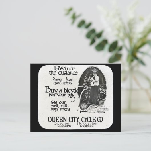 Verminder de afstanden 'tween Thuis en School' Briefkaart (Staand voorkant)