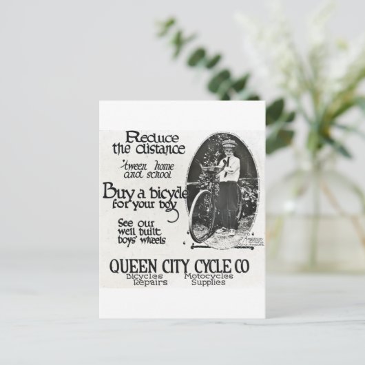 Verminder de afstanden 'tween Thuis en School' Briefkaart (Staand voorkant)