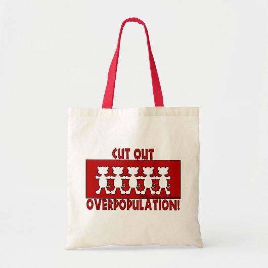 Verminder de overbevolking! Katten Tote Bag (Voorkant)