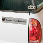 Verminder de plastische verontreiniging bumpersticker (Op Truck)