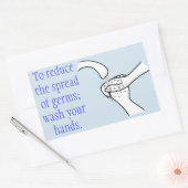 Verminder de verspreiding van ziektekiemen, handen rechthoekige sticker (Envelop)
