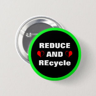 Verminder en hergebruik en uitsterven van de gezon ronde button 5,7 cm