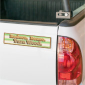Verminder, hergebruik, draai Bumpersticker hout (Op Truck)
