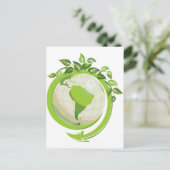 Verminder hergebruik over de hele wereld Recyclen Briefkaart (Staand voorkant)