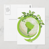 Verminder hergebruik over de hele wereld Recyclen Briefkaart (Voorkant / Achterkant)