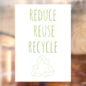 Verminder Hergebruik Recycle Aarde  | Eco Winkel B Raamsticker (Vel 2)