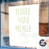 Verminder Hergebruik Recycle Aarde  | Eco Winkel B Raamsticker (Cafe Raam)