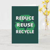 Verminder Hergebruik Recycle Aardedag Elke Dag Ret Kaart (Gele Bloem)