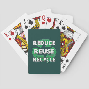 Verminder Hergebruik Recycle Aardedag Elke Dag Vin Pokerkaarten