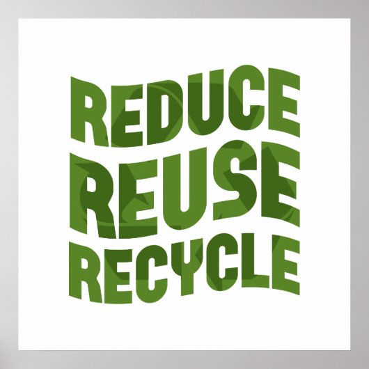 Verminder hergebruik recycle poster (Voorkant)