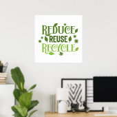 Verminder hergebruik recycle poster (Thuiskantoor)