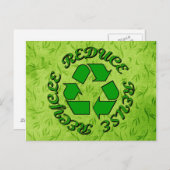 Verminder hergebruik Recyclen Briefkaart (Voorkant / Achterkant)