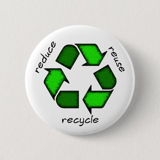 Verminder - hergebruik - Recyclen Button (Voorkant)