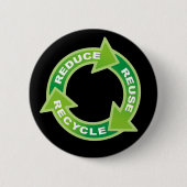 Verminder hergebruik Recyclen Button (Voorkant)