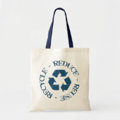 Verminder - hergebruik - Recyclen Canvas tas (Voorkant)