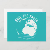 Verminder hergebruik recyclen de aarde te redden feestdagenkaart (Voorkant / Achterkant)