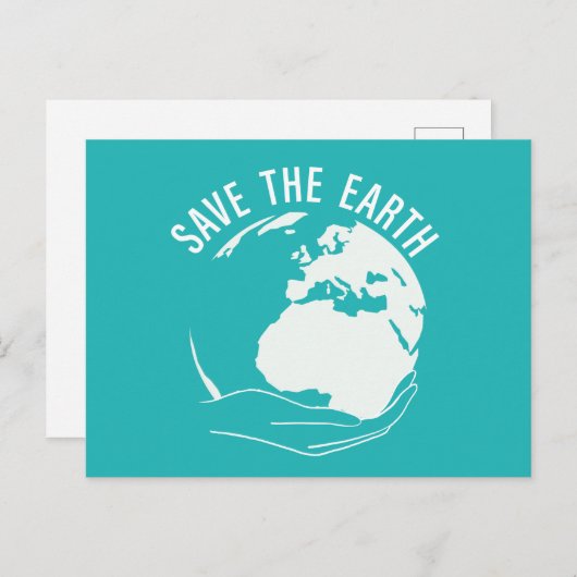 Verminder hergebruik recyclen de aarde te redden feestdagenkaart (Voorkant / Achterkant)