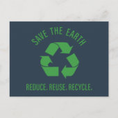 Verminder hergebruik recyclen de aarde te redden feestdagenkaart (Voorkant)