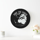 Verminder hergebruik recyclen de aarde te redden grote klok (Huis)