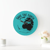 Verminder hergebruik recyclen de aarde te redden grote klok (Huis)