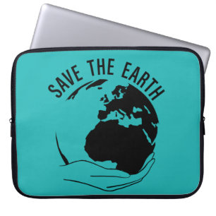 Verminder hergebruik recyclen de aarde te redden laptop sleeve